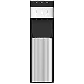 VECYS Bottom Loading 5 Gallon Stainless Steel Hot Cold Water Cooler Dispenser with Child Safety Lock, 304 Stainless Steel Res