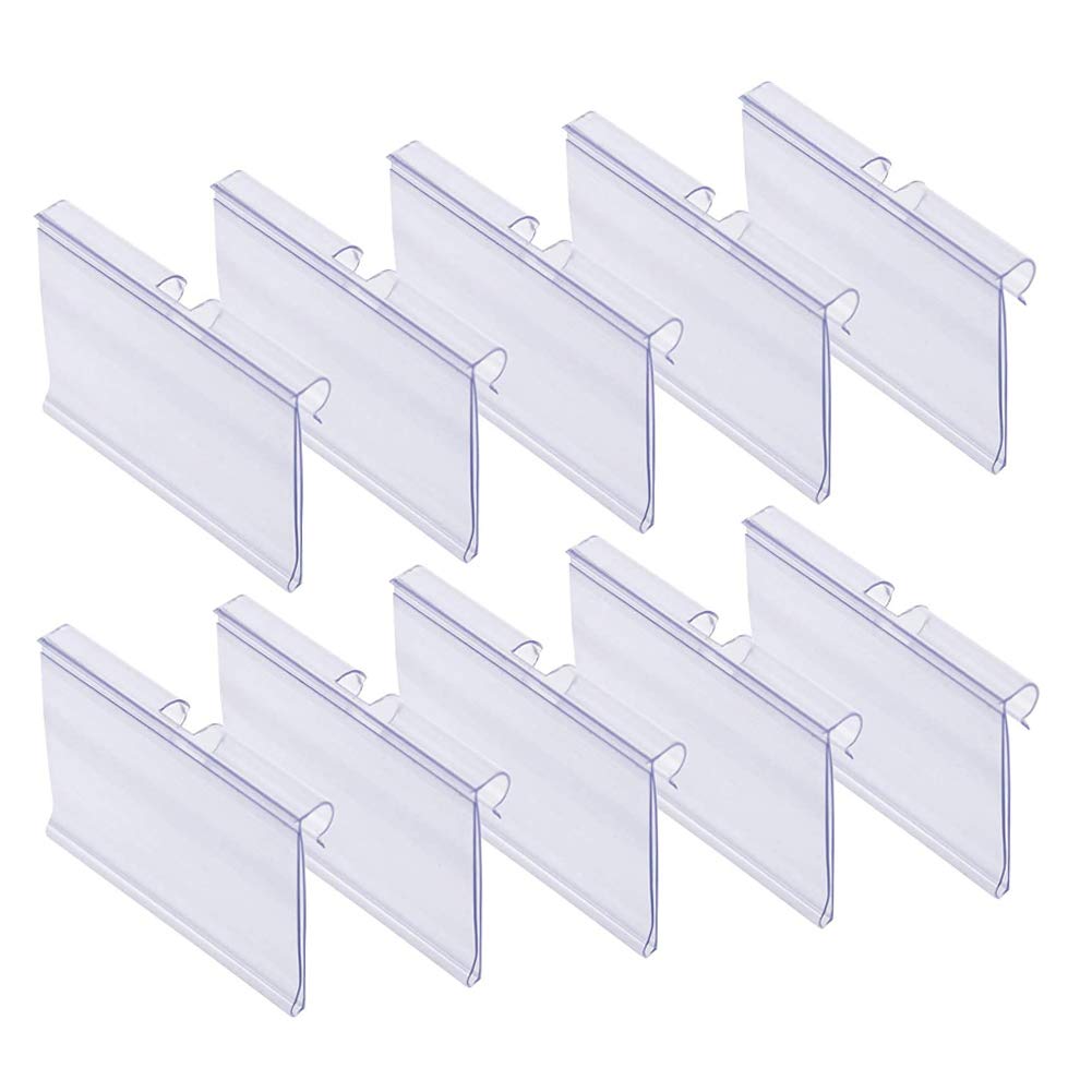 YUIP 70Pcs Shelf Price Tag Holder Shelf Label Holders Label Holders Used to Display Supermarket Retail Prices Mark Commodity Prices, Store Cards, etc.