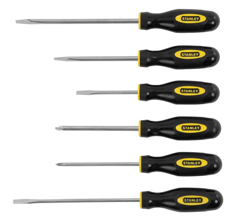 Stanley Hand Tools 6 Piece Set Slotted & Phillip Screwdrivers 60-060