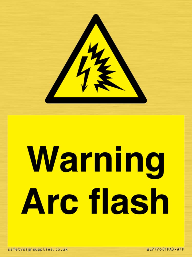 Warning Arc flash Sign - 75x100mm - A7P