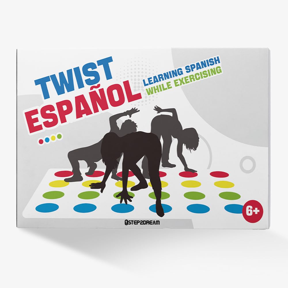 Photo 1 of 1step2dream Spanish Twister Sight Word Learning Game for Kids,Teens | Family Board Game Preschool Learning Activities