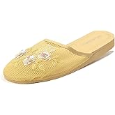 REDVOLUTION Women's Chinese Mesh Slipper Floral Flip Flop Sandals | 1313