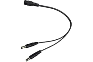 Omnihil DC Barrel Plug Power Splitter 5.5x2.1millimeters, 1 Female to 2 Male JAC k