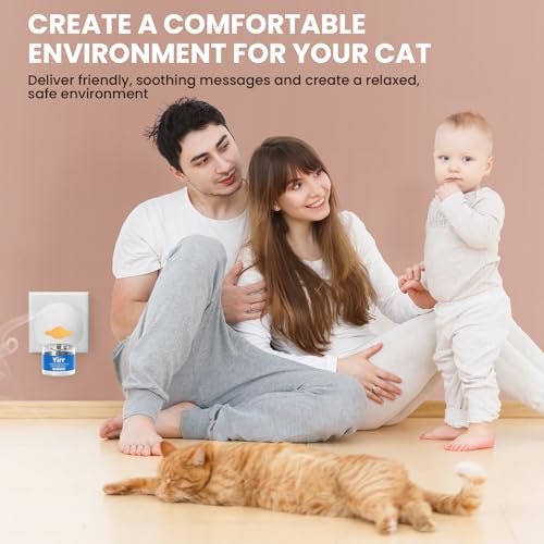 Mikccer 120 Days Cat Calming Plug-in, 6-in-1 Natural Pheromone Diffuser Kit, Effective Relaxants & Anxiety Relief for Cats to Relieve Stress, Fighting & Scratching, 2 Diffusers 4 Refills(48ml)