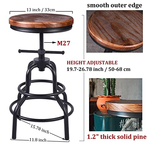Lokkhan 27 Inch Metal Bar Stools Farmhouse Bar Stools Set Of