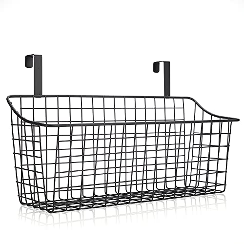 LeleCAT Grid Storage Baskets with Hooks, Over Door Organizer