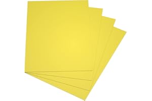 Keukenket 4pcs Super Strong Flexible Magnetic Sheet,Single Sided Magnetic Bendable Flexible Magnet,Yellow Magnetic Pad for Process Cutting Dies,Yellow Flat Magnets for Cars DIY