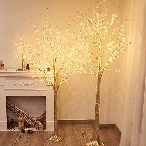 Vanthylit 7FT LED Champagne Tree with Warm White Fairy Lights 306LT