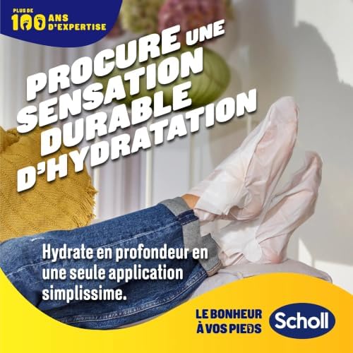 Dr. Scholl’s Masque Hydratant et Réparateur Intensif au Miel de Manuka pour les peaux sèches et fissurées Des Pieds Visiblement plus Lisses en Seulement 20 Minutes - Lot de 4 paires
