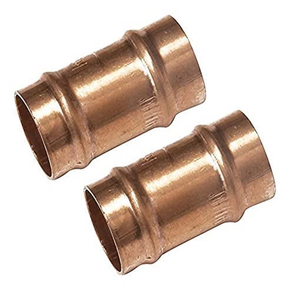 Merriway BH02897 (2 Pcs) Solder Ring Fitting Straight Connector, 22mm - Pack of 2 Pieces