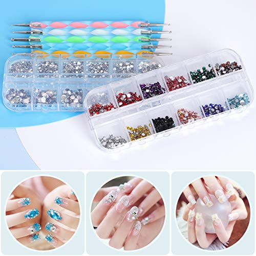 46 in 1 Acrylic Nail Kit Set with Everything Cooserry 12 Glitter