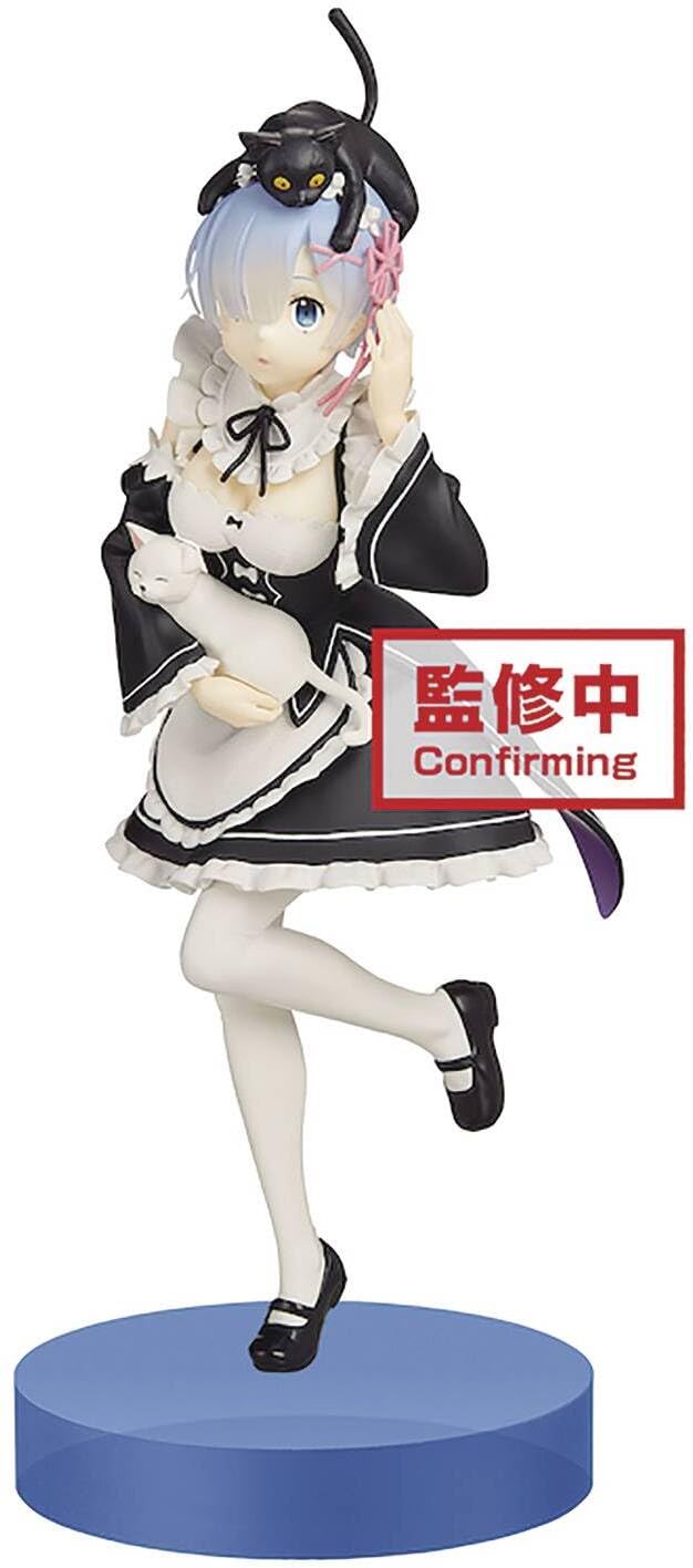 Banpresto - Re Zero Figurines - REM Choosing A Texture Suitable, Multicoloured, 22 cm - 4983164164879