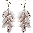 Bohemian Shell Dangle Earrings Handmade Braid Summer Ocean Style Earrings for Women Jewelry