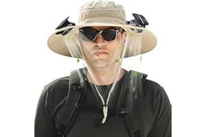 GENOVEGA Solar Panel Powered Fan Built in Wide Brim Outdoor Fishing Hat USB Charging Men Ultralight Sun Bucket Mission Cooling Cap