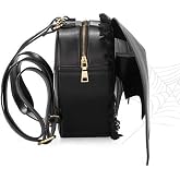 Trendy Bat Wing Lace Rucksack with Comfortable Shoulder Straps PU Backpack