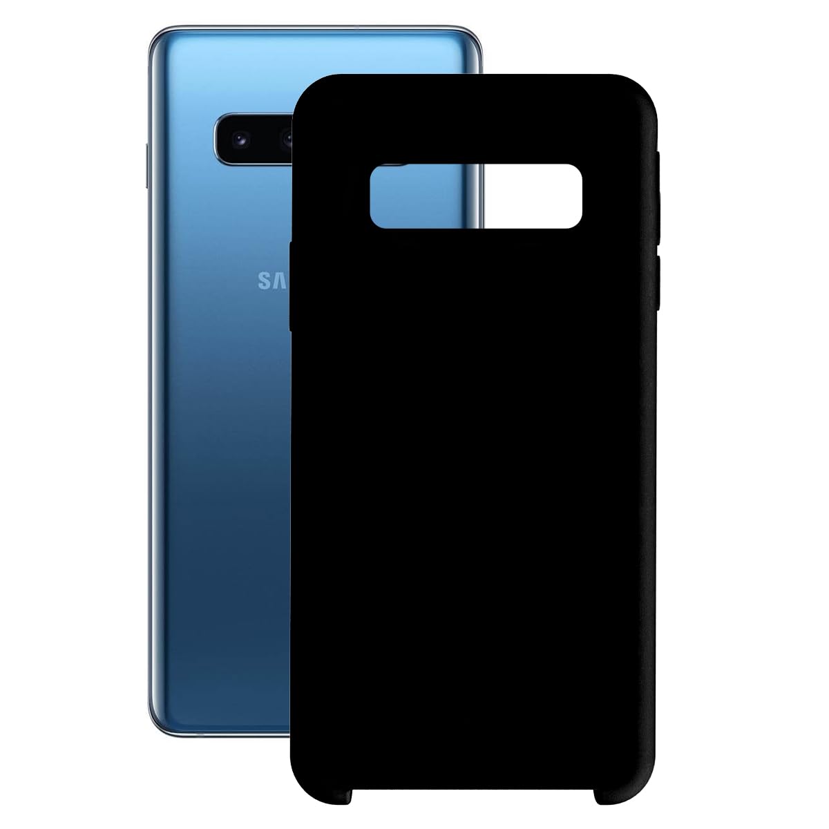 KSIX smart your tech Galaxy S10 Case, Semi-Rigid, Black