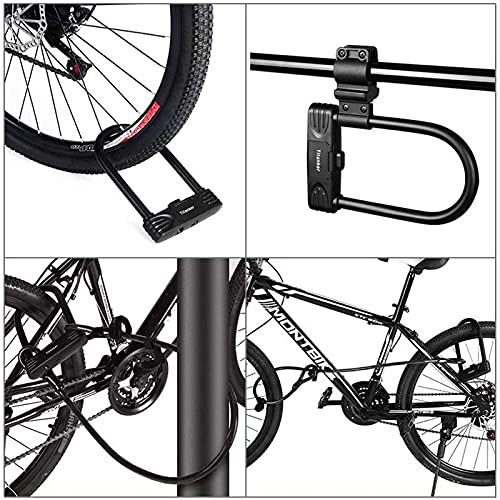 Titanker Bike U Lock Combination, Bicycle Lock Heavy Duty Anti Theft