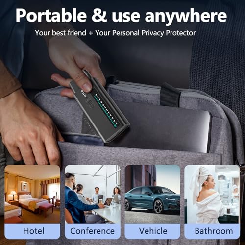 FOWARD GAUSS Professional Hidden Camera Detector - Anti-Spy, RF Signal Scanner for GPS/Listening/Magnetic Devices, Portable Microphone Detector and Spy Cameras