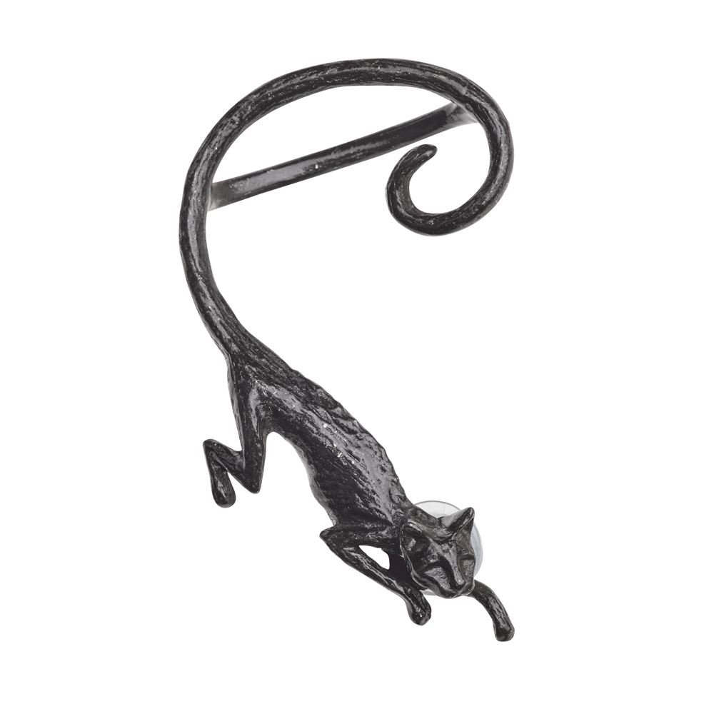 Alchemy Gothic Cat Sìth Earpin Black