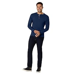 Hanes Men's Beefy Long Sleeve Three-Button Henley
