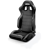 Sparco Sport Seat R100 MY22 - Black Skai + White Stitching - Reclinable