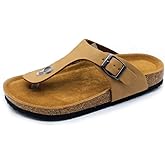 E E EMPTY ENTIRE Womens Sandals Comfortable Cork Footbed Slides with Memory Foam, Beach Essential Summer Sandals For Women 2025, 9