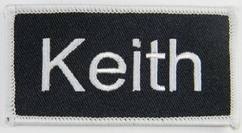 Keith Name Tag Patch Uniform ID Work Shirt Badge Embroidered Iron On Applique