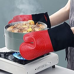 Silicone Oven Mitts, Durable sungwoo Heat Resistant