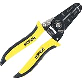 DOWELL Wire Stripper, 22-30 AWG Wire Cutter, Stripping Tool | Strips 22-30 AWG wires, cuts copper/fine iron, safety lock, stainless steel, ergonomic TPE handle