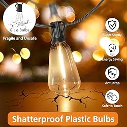 Brightever 3 Color in 1 LED Outdoor String Lights