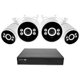 Swann AdvancedX Wired NVR 4K Security Camera System, 8 Channels, 4 PoE Cameras Outdoor, 1TB HDD Storage, Color Night Vision, Smart AI Video Analytics/Alerts, Motion Detection, 24/7 Recording
