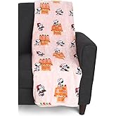 Peanuts Gang Christmas Throw Blanket (Pink - Gingerbread Houses, Throw 50x70)