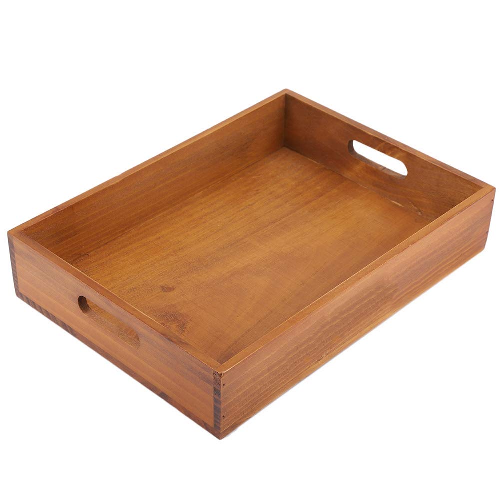 Wood Planter Box Rectangular Indoor Outdoor Flower Garden Planters, Retro Natural Hollow Garden Flower Wooden Planter Pot Box Garden Planting Hand Tools Set