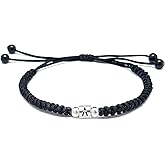 silwaver Sterling Silver Initial Bracelets for Love, Monogram Inspirational Gifts Letter Bracelets for Man Woman Siter Friend, Memorial Day Gifts for Hubby Wifey Valentine's Day