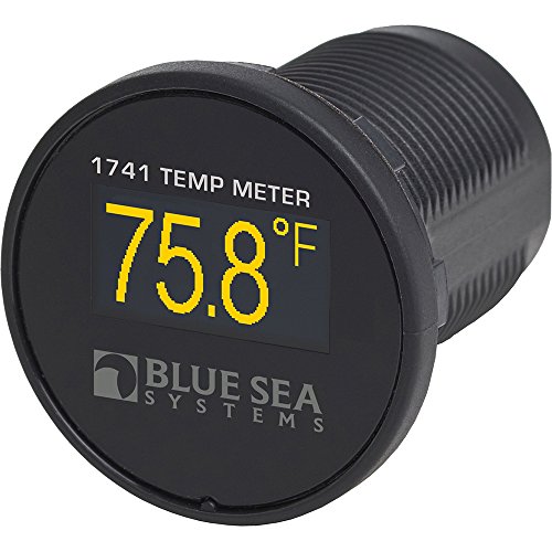 Blue Sea Systems Mini monitor de temperatura OLED 1741, temperatura, amarelo
