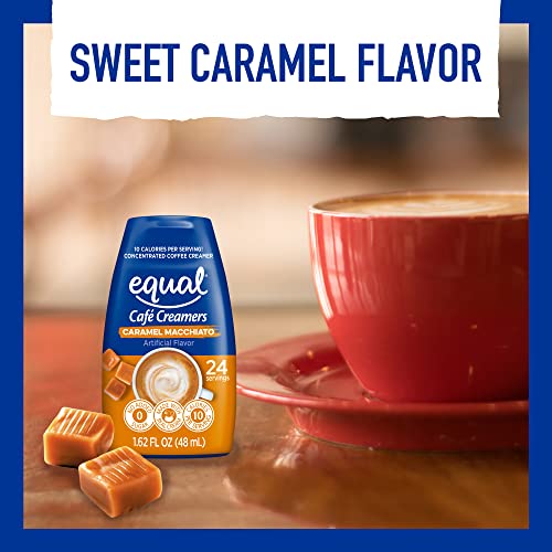 EQUAL Café Coffee Creamers Caramel Macchiato, LowCalorie Coffee
