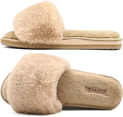 fuzzy slippers with arch support