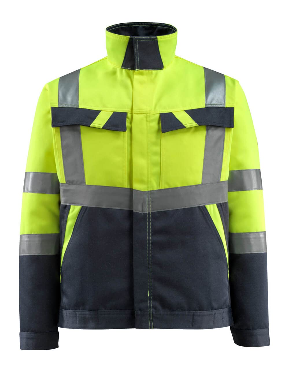 Mascot 15909-948-17010 Forster Safe Light Lightweight Class 2 Jacket, Size 3XL, Hi-Vis Yellow/Dark Navy