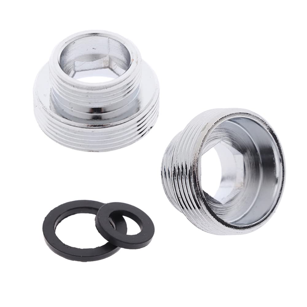 2pcs Water Purifier Faucet Adapter Aerator, 22mm NPT Male Thread Transfer to Male Thread, Tap Connector Aerator for Bathroom Kitchen (M22 - M30)