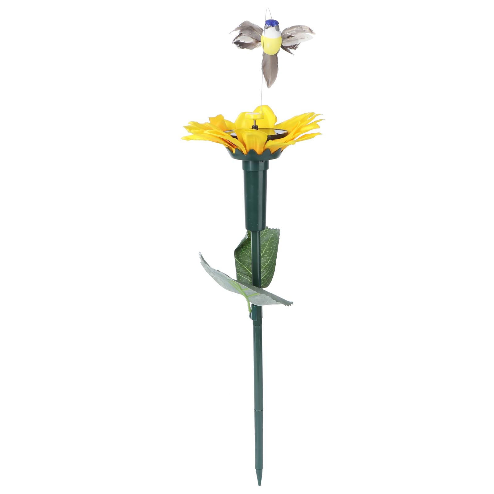Uonlytech Creative Design Flying Simulation Hummingbird Solar Powered Sunflower Decoration
