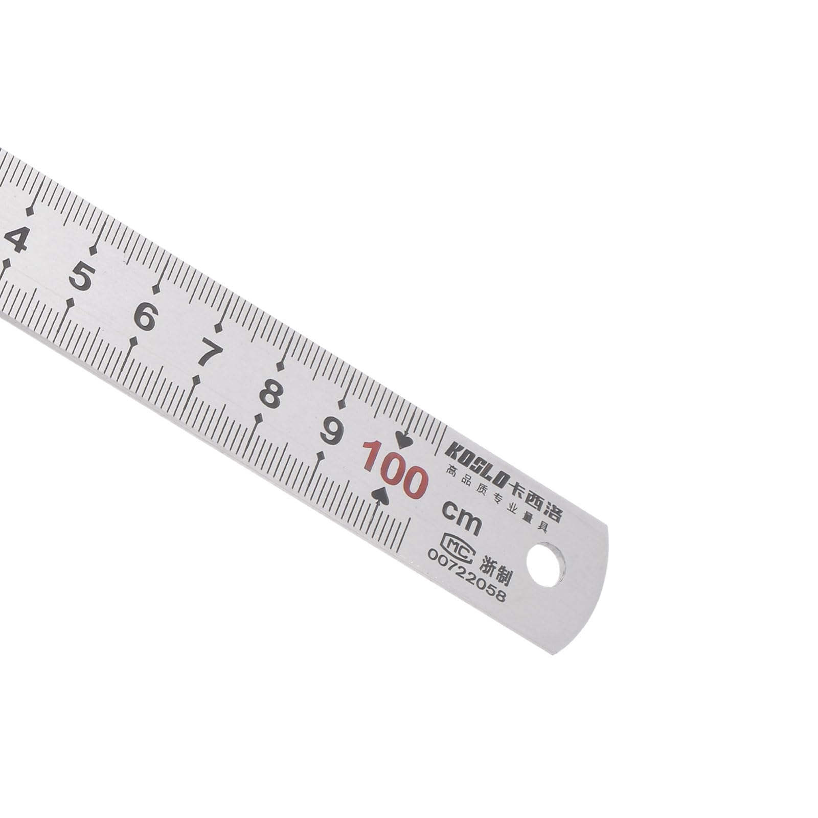 Kozelo Stainless Steel Ruler - [1m/40 Inch x 0.8 Inch] Double Reading Straight Edge Metal Measuring Tools for Architectural Design Use