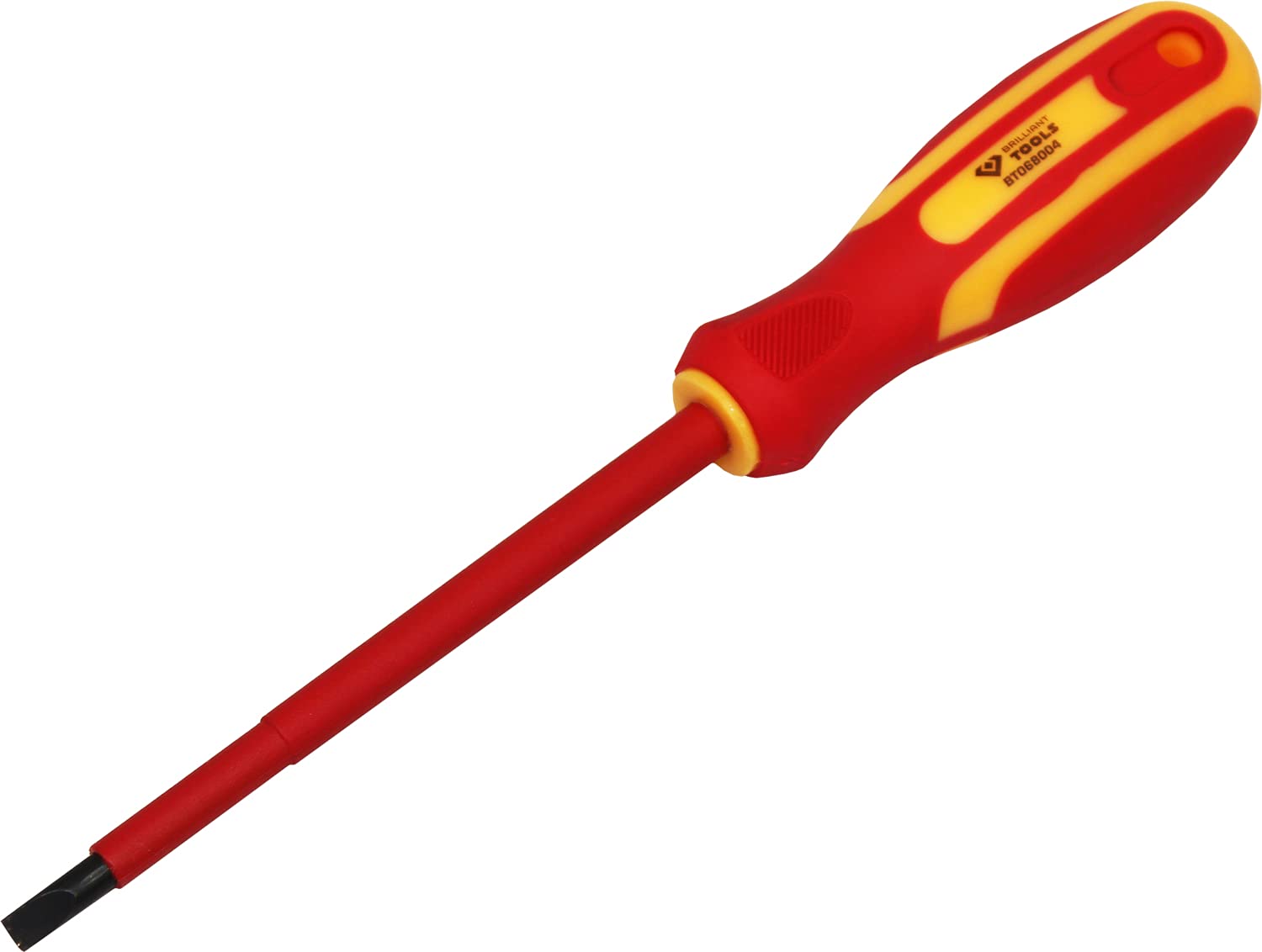 BRILLIANT TOOLS BT068004 VDE Screwdriver Slotted 5.5 x 125 mm [Powered by KS Tools]