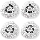 JDYYICZ 4 Pack Mop Replacement Heads for Spin Mop, Microfiber Spin Mop Refills, Easy Cleaning Mop Head Replacement