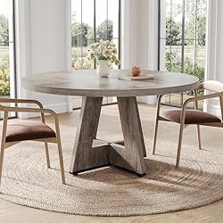 LITTLE TREE Round Dining Table for 4-6 People, 47