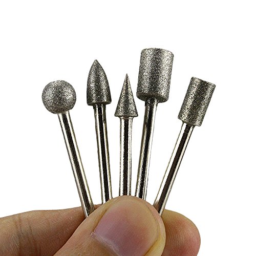 25 Diamond Burs Millers Drill Jewelers Alloys Burs Polisher 3mm Shank