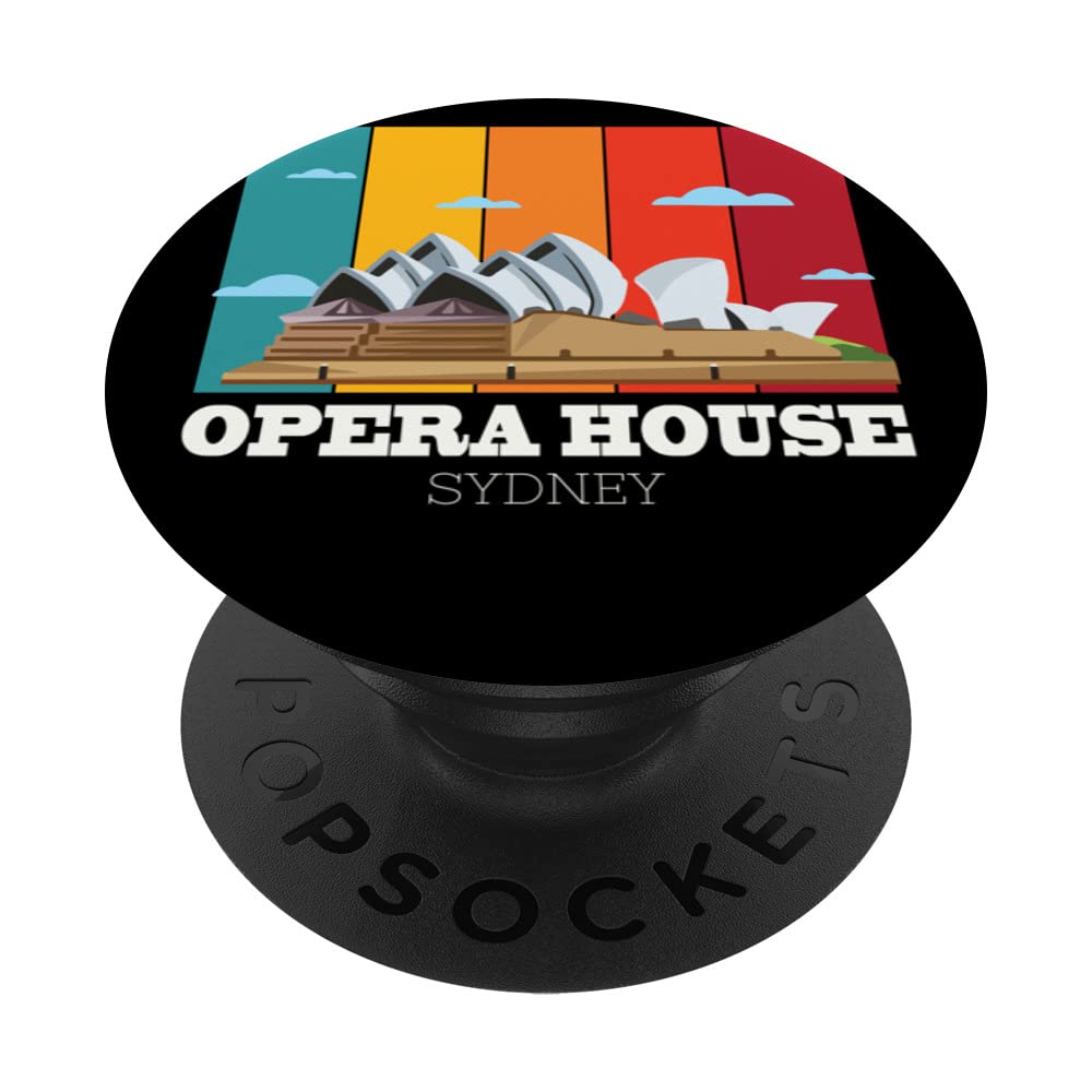 Opera House Sydney Retro New South Wales from Australia PopSockets Swappable PopGrip