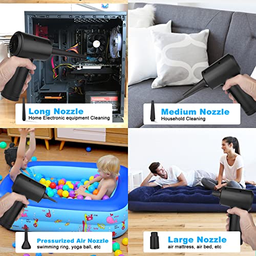 Compressed Air dust Destroyer, 6000mAh Portable Rechargeable Electric
