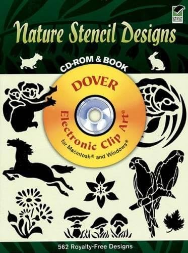Nature Stencil Designs (Dover Electronic Clip Art) (CD-ROM and Book)