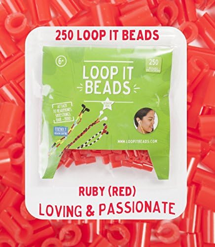 Friendly Bands Loop It Beads 500/Pkg-Ruby