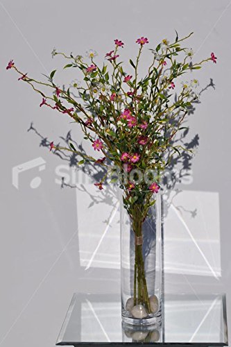 Rustique Table Rose Et Blanc Fleur Des Champs Artificielle